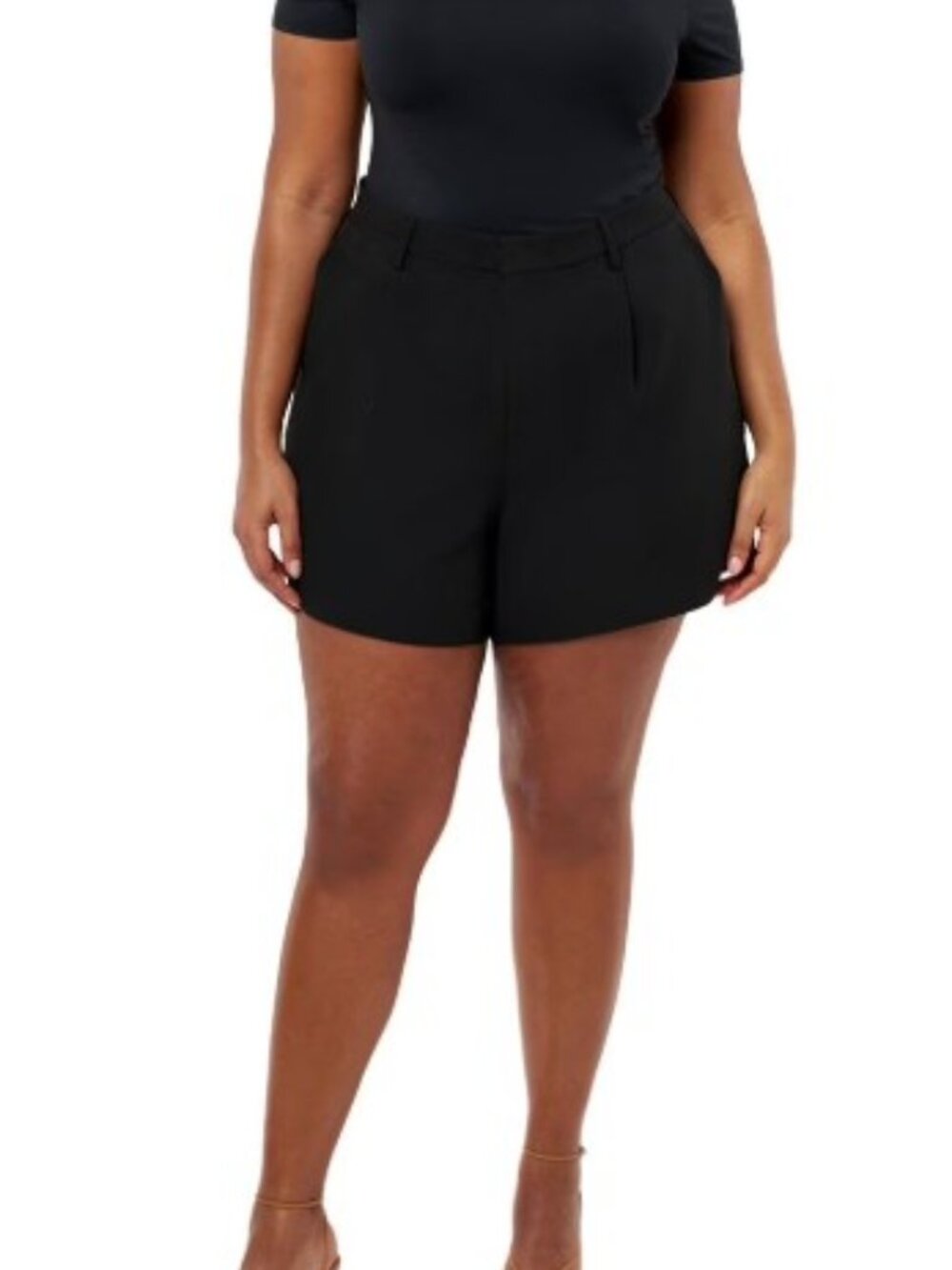 NWT! Edited By Remi Bader High-Rise Black Trouser Shorts